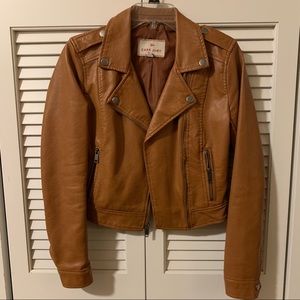 Brown Faux Leather Jacket